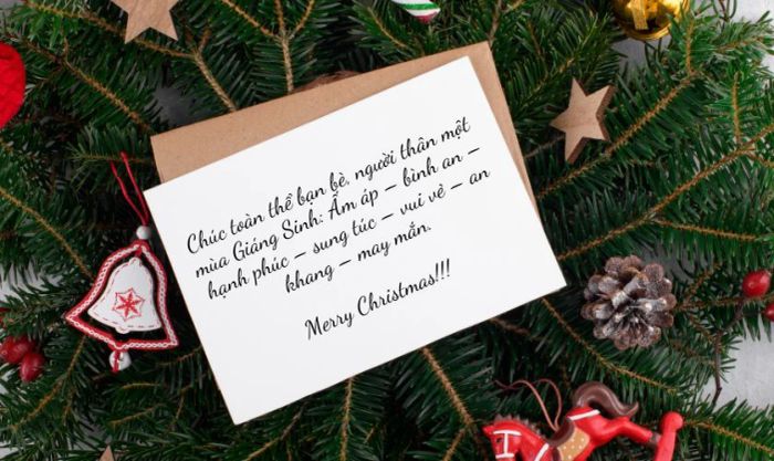 Thiệp Noel dành tặng bạn bè kèm lời nhắn đáng yêu