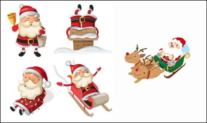 Sticker Giáng sinh với hình ông già Noel mới mẻ