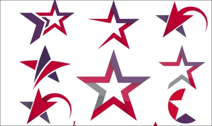 Hình ảnh ngôi sao trong các thiết kế