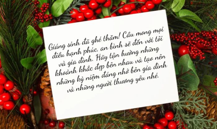 Thiệp Giáng Sinh chứa đựng lời chúc ý nghĩa