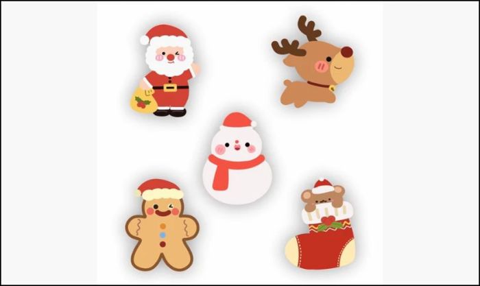 Sticker Giáng sinh dễ thương chất lượng 8K