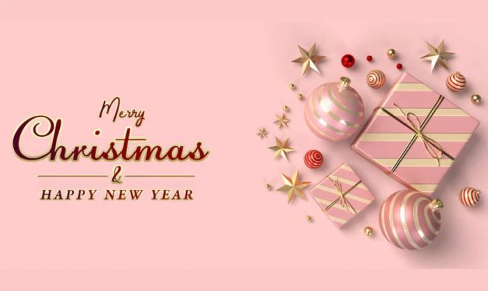 Thiệp Noel ngọt ngào với hình ảnh hộp quà