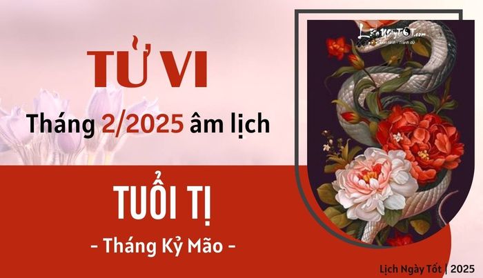 Tử vi tháng 2/2025 của tuổi Tị theo âm lịch
