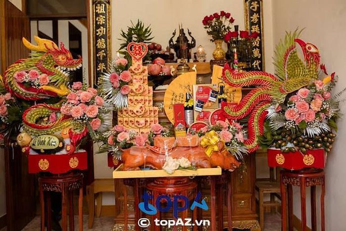 Cửa hàng chuyên cung cấp dịch vụ làm mâm quả cưới hỏi tại TP. Đồng Hới.