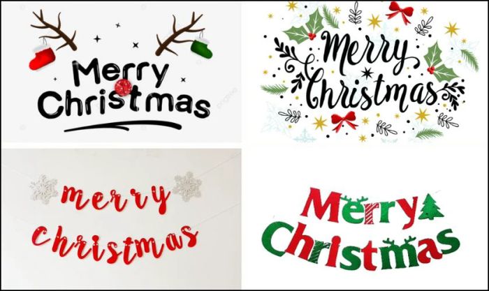 Sticker Giáng sinh với chữ đẹp mắt