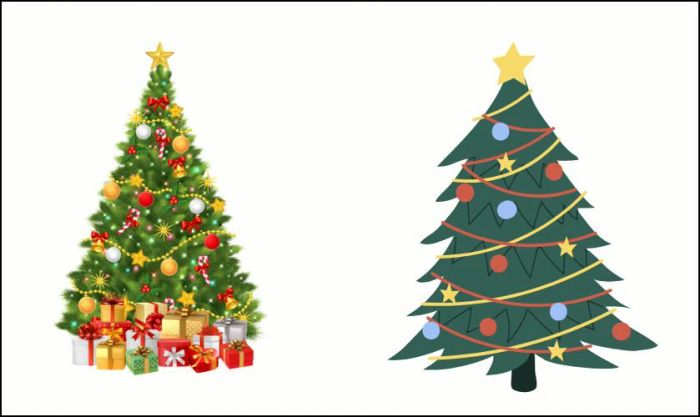 Sticker Giáng sinh với hình cây thông Noel chất lượng vượt trội