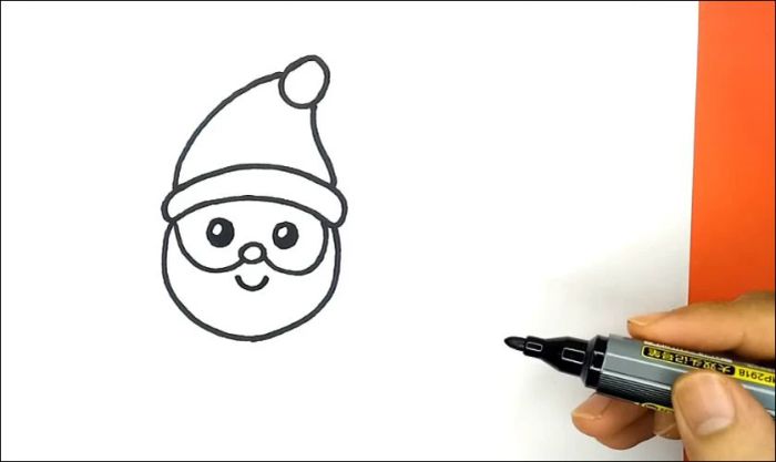 Vẽ khuôn mặt ông già Noel