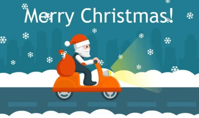 GIF Giáng Sinh mang hình ảnh ông già Noel thân thiện