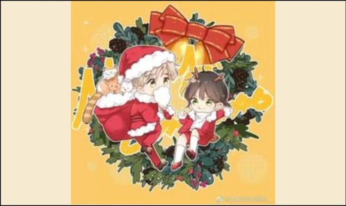 Avatar Giáng Sinh cặp đôi anime siêu dễ thương và đáng yêu