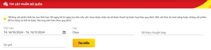 Vietjet Air’s Happy Return Tool for Lost Item Assistance