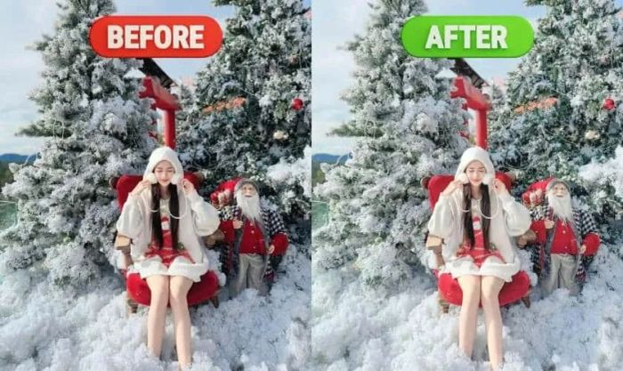 Preset lightroom tone Giáng Sinh trắng tinh như tuyết