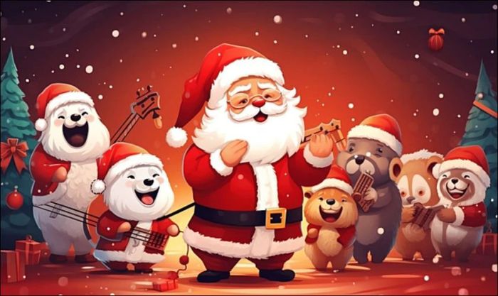 Giáng Sinh hoạt hình dễ thương và ngộ nghĩnh