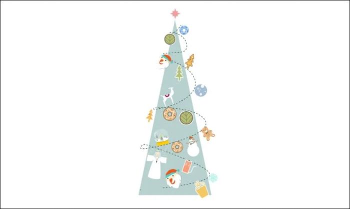 GIF Giáng Sinh mang hình ảnh cây thông Noel rực rỡ