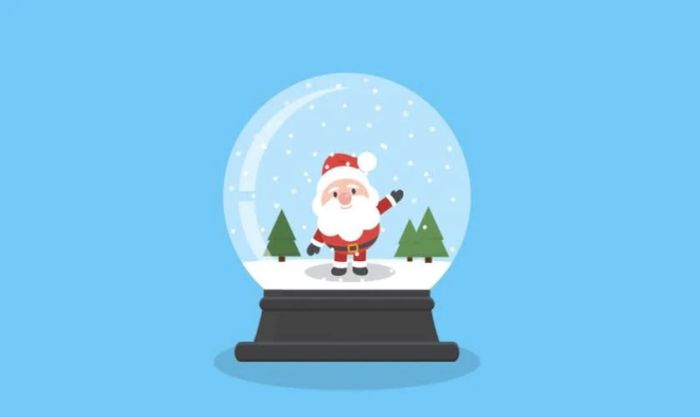 GIF quả cầu Giáng Sinh đầy màu sắc