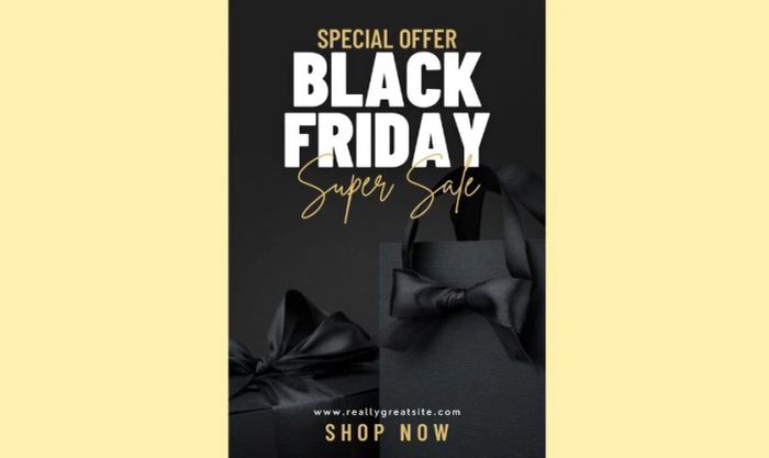 Mẫu poster Black Friday tuy đơn giản nhưng rất sang trọng