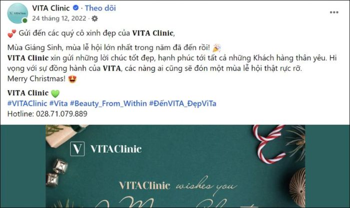 Mẫu nội dung Giáng sinh dành cho thương hiệu làm đẹp, thẩm mỹ