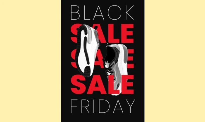 Poster Black Friday với các deal thời trang hấp dẫn