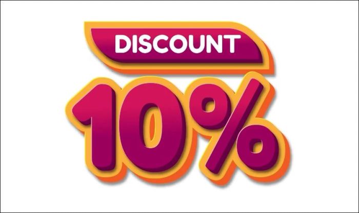 Biểu tượng giảm giá 10%