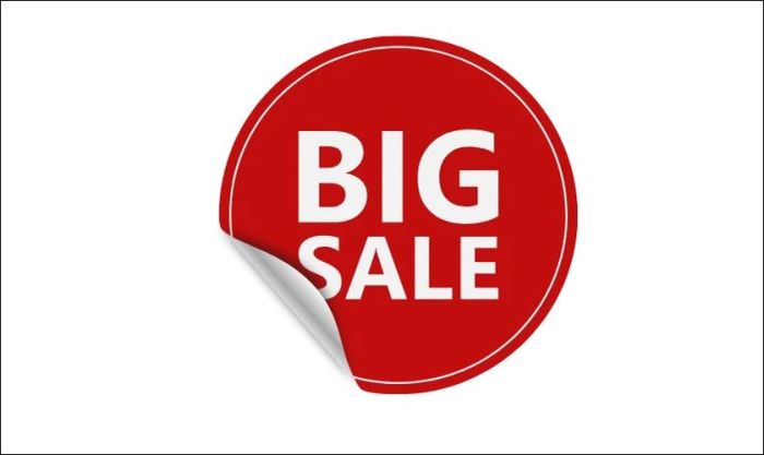 Icon big sale với màu đỏ nổi bật