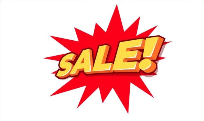 Biểu tượng chữ sale được cách điệu đẹp mắt