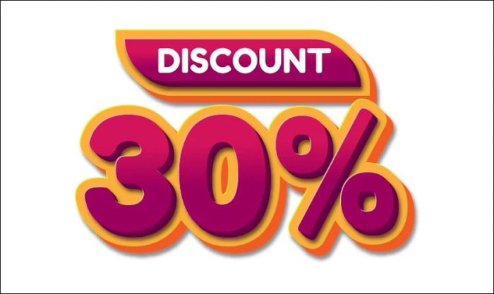 Biểu tượng giảm giá 30%