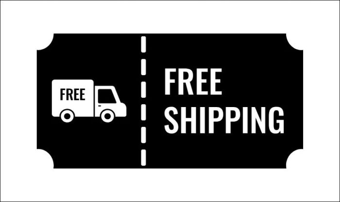 Biểu tượng freeship với tông màu đen sang trọng