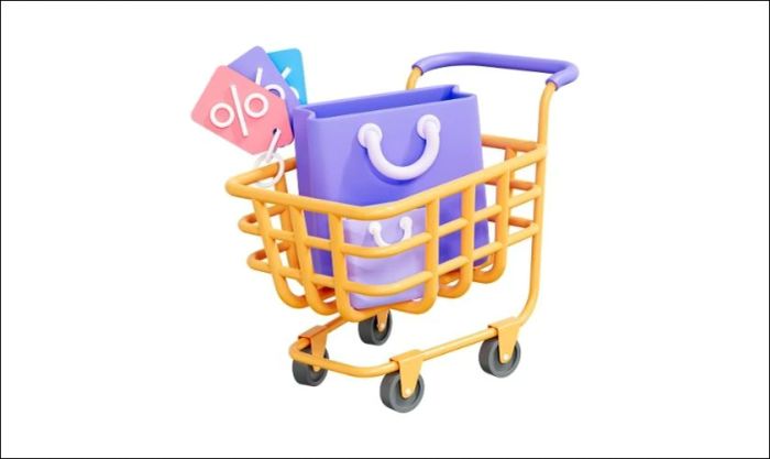 Icon giỏ hàng kích thích nhu cầu mua sắm trong dịp Black Friday