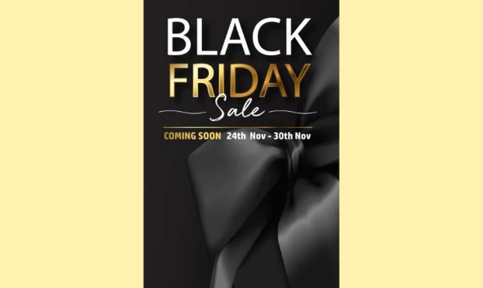 Poster Black Friday với tông đen tối giản nhưng ấn tượng