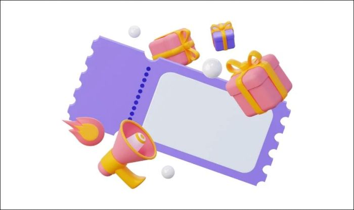 Icon voucher Black Friday có khoảng trống để điền thông tin