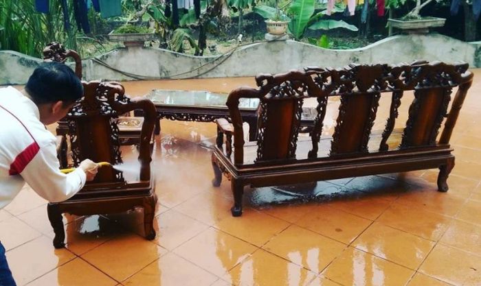 Hình ảnh dọn dẹp và vệ sinh nhà cửa để đón Tết