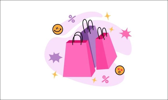 Biểu tượng giỏ hàng được cách điệu một cách sáng tạo