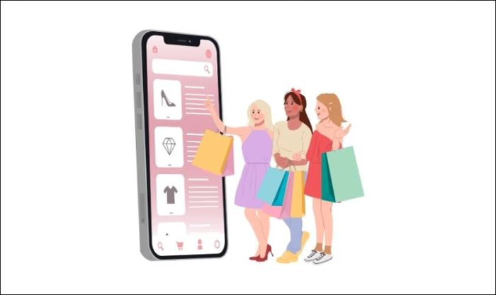 Icon mua sắm trực tuyến dành cho thời trang
