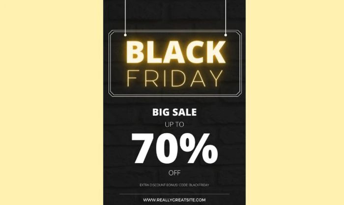 Mẫu poster đẹp mắt cho ngày Black Friday