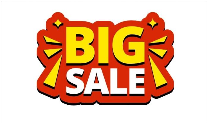 Icon Big Sale với sắc đỏ rực rỡ