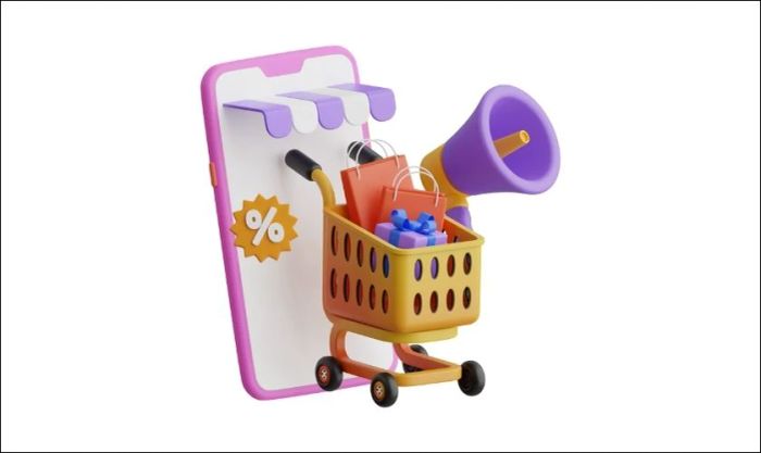 Biểu tượng kích thích mua sắm trực tuyến trong dịp Black Friday