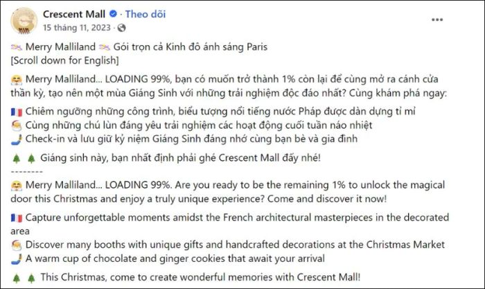Nội dung Giáng sinh cần chứa thông tin hấp dẫn