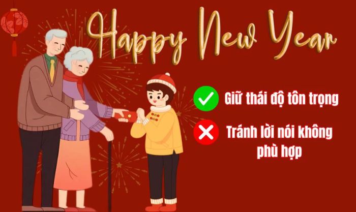 Lời nói và thái độ đóng vai trò cực kỳ quan trọng khi đi chúc Tết