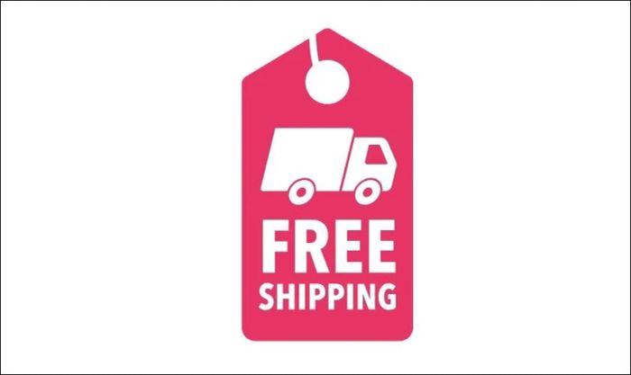 Biểu tượng freeship dạng tag dọc độc đáo