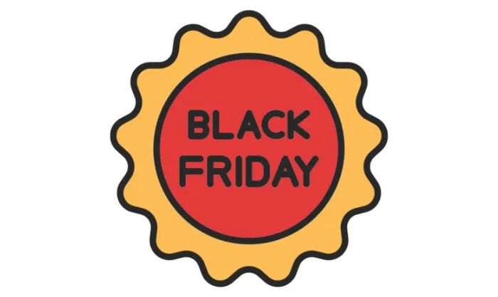 Logo Black Friday với thiết kế đơn giản và cơ bản