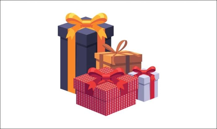 Biểu tượng hộp quà phù hợp cho thiết kế ấn phẩm Black Friday