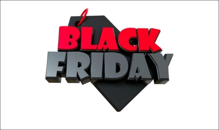 Biểu tượng Black Friday kết hợp với tag giá đặc biệt