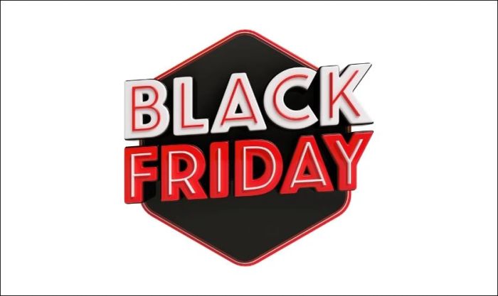 Biểu tượng Black Friday hình lục giác độc đáo