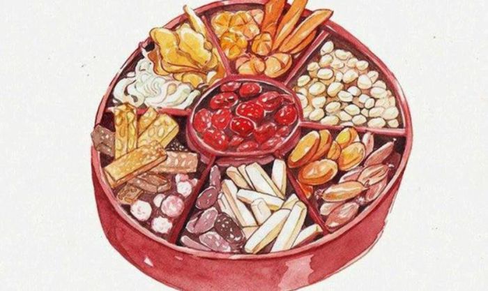 Tranh vẽ với chủ đề các món ăn truyền thống đẹp