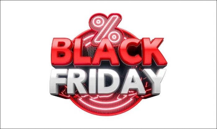 Biểu tượng Black Friday hiện đại, phù hợp cho poster