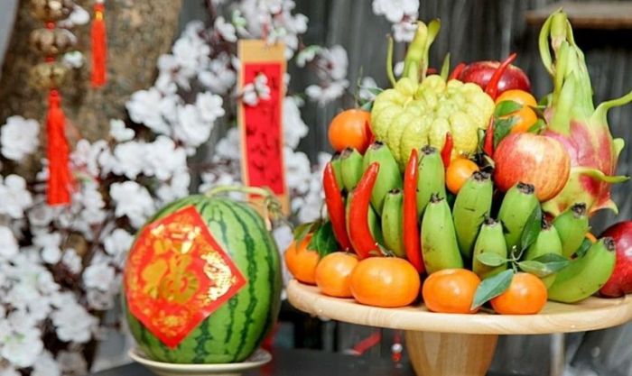 Mâm ngũ quả chưng Tết đẹp và ý nghĩa