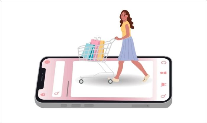 Lướt shop online với biểu tượng Black Friday