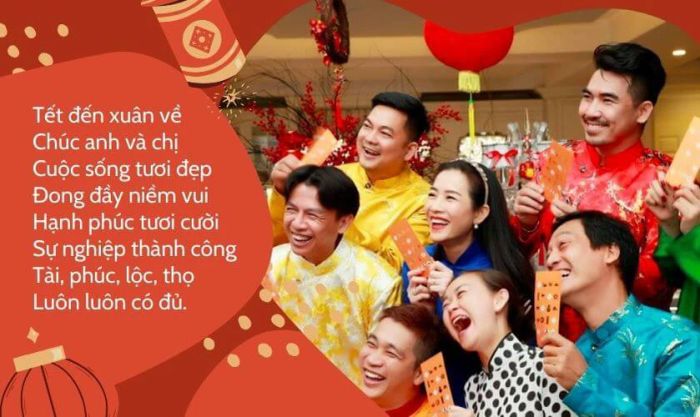 Bài vè chúc Tết anh, chị em