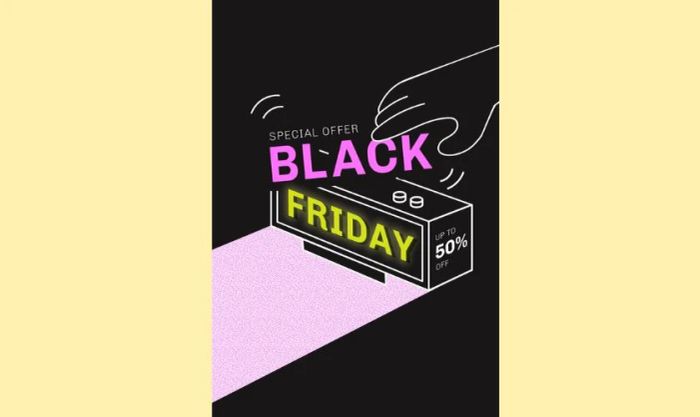 Mẫu poster đẹp để trang trí cửa hàng trong dịp Black Friday