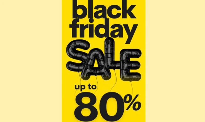 Poster Black Friday với gam màu vàng nổi bật