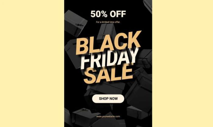 Áp phích quảng cáo Black Friday thu hút và đẹp mắt